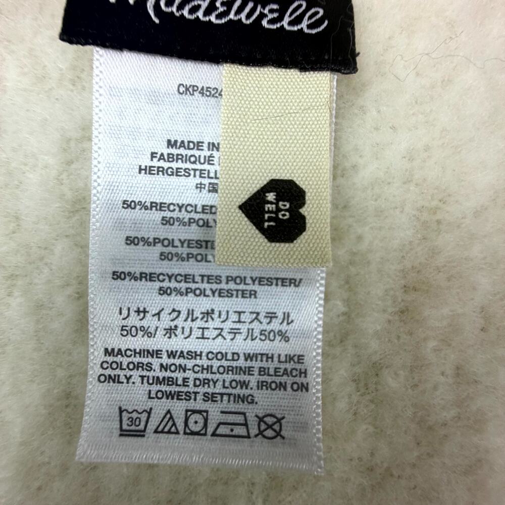 Madewell Brushed Oversized Scarf Womens One Size Toffee Recycled Plaid Fringe - Picture 5 of 6